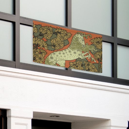Paard middeleeuwse kunst ambachten Art Nouveau Spandoek (Buitenkant Gebouw)