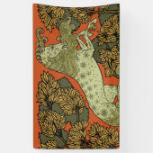 Paard middeleeuwse kunst ambachten Art Nouveau Spandoek (Verticaal)