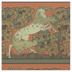 Paard middeleeuwse kunst ambachten Art Nouveau Stof