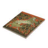 Paard middeleeuwse kunst ambachten Art Nouveau Tegeltje (Zijkant)