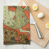 Paard middeleeuwse kunst ambachten Art Nouveau Theedoek (Quarter Fold)