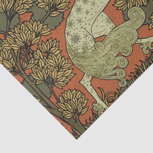 Paard middeleeuwse kunst ambachten Art Nouveau Tissuepapier (Detail)