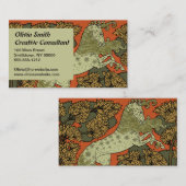 Paard middeleeuwse kunst ambachten Art Nouveau Visitekaartje (Voorkant / Achterkant)