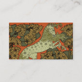 Paard middeleeuwse kunst ambachten Art Nouveau Visitekaartje (Achterkant)