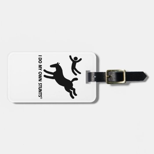 Paard mijn eigen stunts bagagelabel (Voorkant horizontaal)