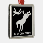 Paard mijn eigen stunts metalen ornament (Rechts)