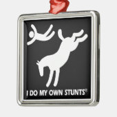 Paard mijn eigen stunts metalen ornament (Links)
