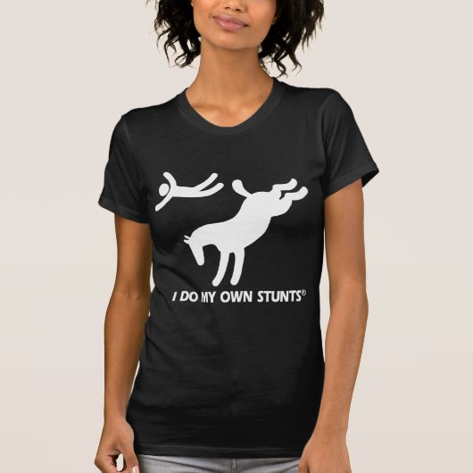 Paard mijn eigen stunts t-shirt (Voorkant)