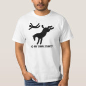 Paard mijn eigen stunts t-shirt (Voorkant)