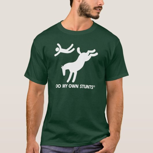Paard mijn eigen stunts t-shirt (Voorkant)