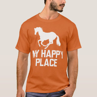 Paard Mijn Happy Place grappig T-shirt