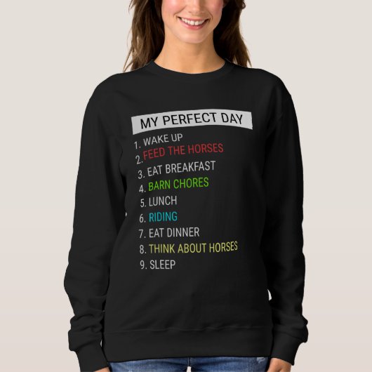 Paard mijn perfecte dag trui (Voorkant)