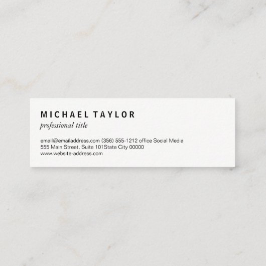 Paard Mini Visitekaartje (Achterkant)