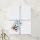 Paard minnaar kerst  cadeaulabel (Met Touw)