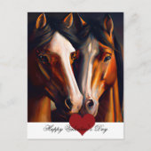 Paard minnende Valentijn Briefkaart (Voorkant)