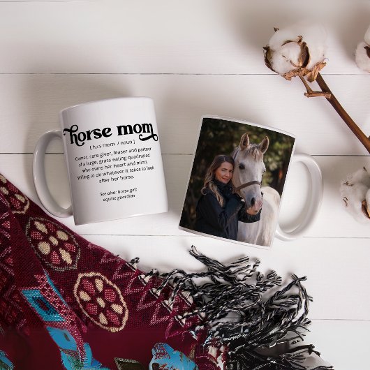 Paard Moeder Custom Foto en Tekst Koffiemok