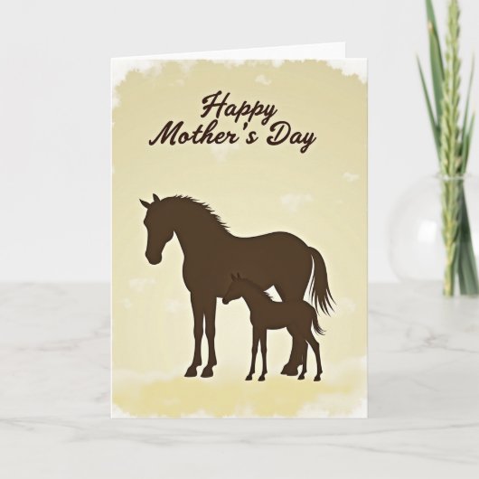 Paard Moederdag Kunstkaart Kaart (Voorkant)