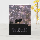 Paard Mooi Denken Van U Kaart Met Liefde (Gele Bloem)