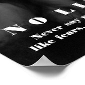 Paard Motivatie No Limits Kunstwerk Zwart Wit Poster (Hoek)