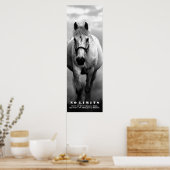 Paard Motivatie No Limits Kunstwerk Zwart Wit Poster (Keuken)