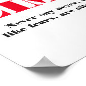 Paard Motivatie No Limits Pop Art Zwart Wit Poster (Hoek)