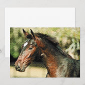 Paard Mozaïek Tegels Invitation Kaart (Voorkant / Achterkant)