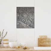 Paard Mythe Zwart & Wit Print, Poster (Keuken)