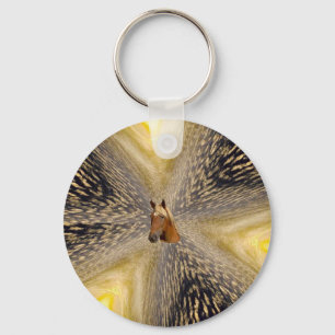 paard-n-fractale sleutelhanger