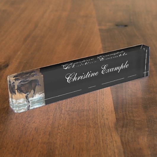 Paard Naambordje (Zijkant)