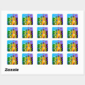 Paard, Natuur, Zee Vierkante Sticker (Vel)