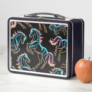Paard Neon Licht Storing Retro Stijl