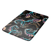 Paard Neon Licht Storing Retro Stijl Badmat (Gekanteld)