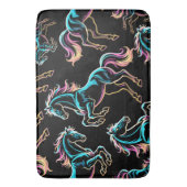 Paard Neon Licht Storing Retro Stijl Badmat (Voorkant Verticaal)