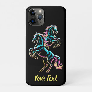 Paard Neon Licht Storing Retro Stijl Case-Mate iPhone Case