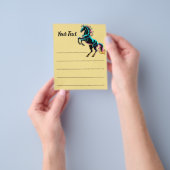 Paard Neon Licht Storing Retro Stijl Flyer (Hand)