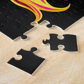Paard Neon Licht Storing Retro Stijl Legpuzzel (Zijkant)