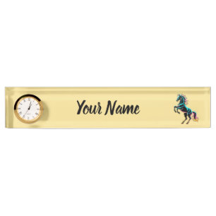 Paard Neon Licht Storing Retro Stijl Naambordje