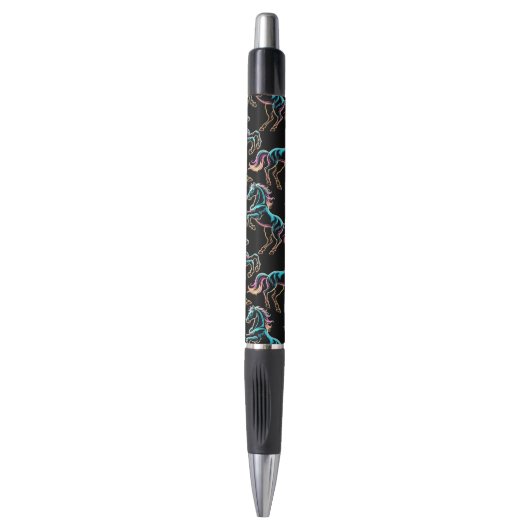 Paard Neon Licht Storing Retro Stijl Pen (Voorkant Verticaal)