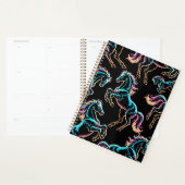 Paard Neon Licht Storing Retro Stijl Planner (Display)