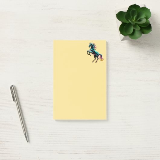 Paard Neon Licht Storing Retro Stijl Post-it® Notes (Kantoor)
