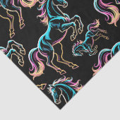 Paard Neon Licht Storing Retro Stijl Tissuepapier (Detail)