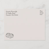 Paard net getrouwd rustieke elegante land bruiloft aankondigingskaart (Achterkant)