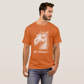 Paard niet geamuseerd als serieus oordelen sarcast t-shirt (Voorkant volledig)