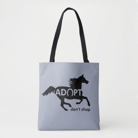 Paard niet winkelen tote bag (Voorkant)