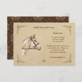 Paard Note Kaart (Voorkant / Achterkant)