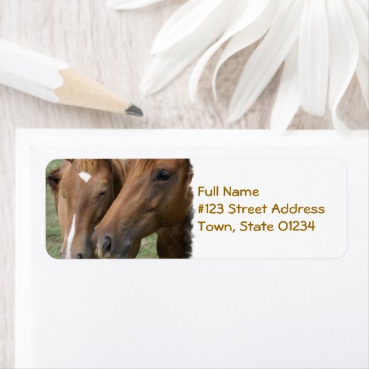 Paard Nuzzle Mailing Label (Insitu)