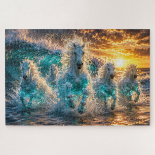 Paard Ocean Spirit Fantasy Zonsondergang Puzzel