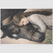 Paard Omhelzing Decoupage Tissuepapier (Voorkant)
