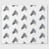 Paard Ontwerp Elke Kleur Achtergrond Cadeaupapier (Vlak)