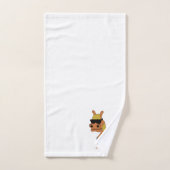 Paard ontwerp met monogram bad handdoek (Handdoek)